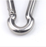 Spring Snap Hook Carabiner 4pcs M8 0.31inch Stainless Steel Heavy Duty Clips Capacity Keychain Quick Links for Dog Leash, Outdoor Camping, Swing, Hammock, Hiking