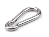 Spring Snap Hook Carabiner 4pcs M8 0.31inch Stainless Steel Heavy Duty Clips Capacity Keychain Quick Links for Dog Leash, Outdoor Camping, Swing, Hammock, Hiking