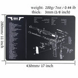 Large Gun Cleaning Mat for AR15 AK47 Glock 1911 SIG Rifle Pistol Gunsmith Armorers disassembly Repair Build Tool Kits Bench Pads