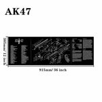 Large Gun Cleaning Mat for AR15 AK47 Glock 1911 SIG Rifle Pistol Gunsmith Armorers disassembly Repair Build Tool Kits Bench Pads