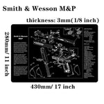 Large Gun Cleaning Mat for AR15 AK47 Glock 1911 SIG Rifle Pistol Gunsmith Armorers disassembly Repair Build Tool Kits Bench Pads