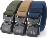 Tactical Belt Military Hiking Rigger 1.5" Nylon Web Work Belt with Heavy Duty Quick Release Buckle