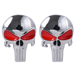 3D Magwell Solid Metal Decal Sticker - Punisher Skull Badges Emblem Decor Sticker (Pack of 2)