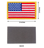 Tactical Patches of American Flag Embroidered with Hook and Loop for Backpacks Caps Hats Jackets Pants, Military Army Uniform Emblems, 2 Pcs 3x2 Inches