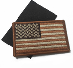 Tactical Patches of American Flag Embroidered with Hook and Loop for Backpacks Caps Hats Jackets Pants, Military Army Uniform Emblems, 2 Pcs 3x2 Inches